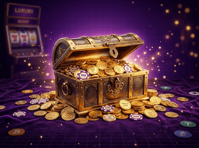 Interfaz de lujo de la aplicación CN777 Casino APK con fichas doradas y luces neón